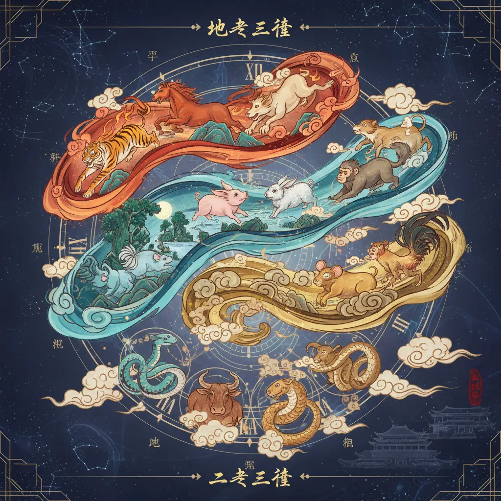 十二地支 - 地支三會