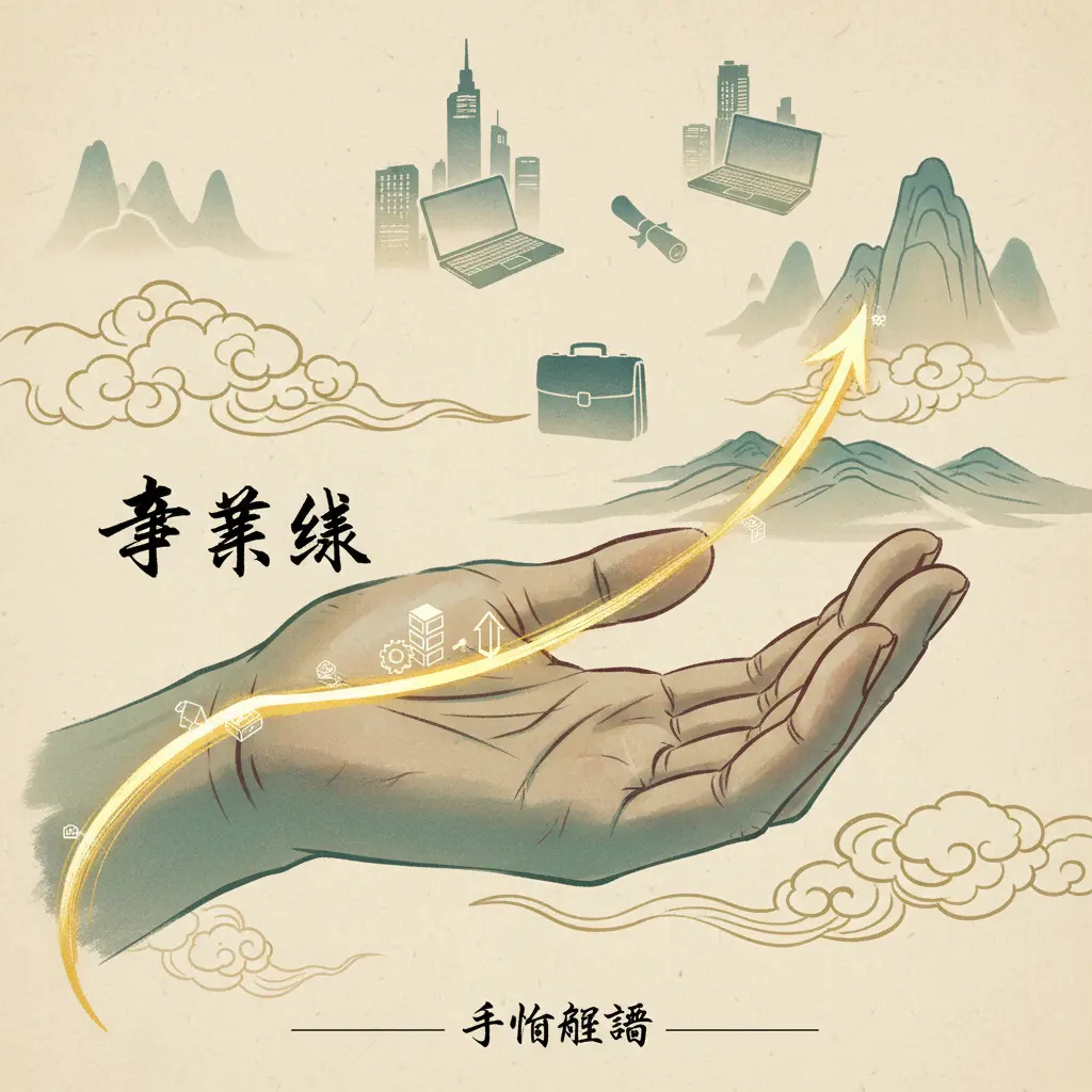 手相解讀 - 事業線